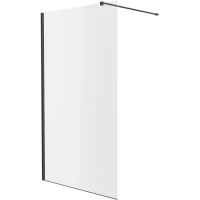 Душевая перегородка Knotlor Velum WI120CG0GM 120 см, профиль вороненая сталь, стекло прозрачное