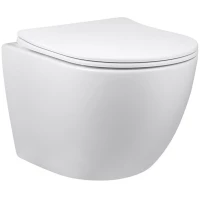 Унитаз подвесной Vincea Globo VT1-14SMW безободковый, с сиденьем микролифт, белый матовый