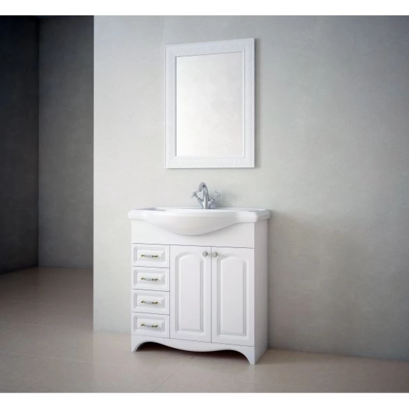 Зеркало 80x80 см белый глянец Corozo Классика SD-00000271