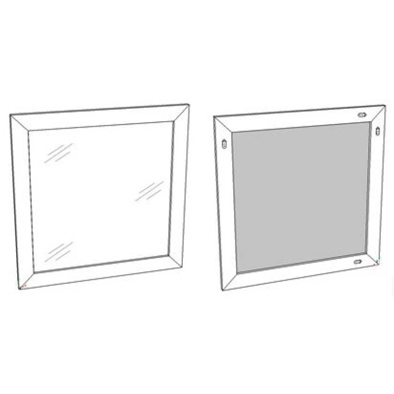 Зеркало 80x80 см белый глянец Corozo Классика SD-00000271