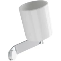 Стакан для зубных щеток Stil Haus Buket BK10(08-BI) настенный, хром/белый