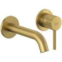 Смеситель для раковины Kludi Bozz 38244N076S встраиваемый, без донного клапана, золотой матовый