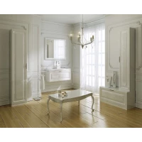 Комплект мебели белый глянец 80 см Aqwella 5 Stars Empire Emp.01.08/W + Inf.08.04.D + Emp.02.10/W