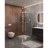 Душевой уголок Cezares Molveno MOLVENO-R-2-90-C-Cr-IV 90x90 см, профиль хром, стекло прозрачное