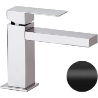 Смеситель для раковины Remer Q-Design QD11NO без донного клапана, черный матовый