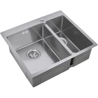 Кухонная мойка Zorg R 59-2-51-L 59x51 см, нержавеющая сталь 