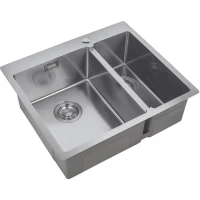 Кухонная мойка Zorg ZL R 590-2-510-L 59x51 см, нержавеющая сталь