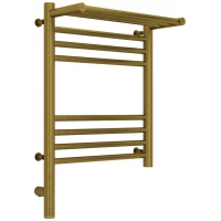 Полотенцесушитель электрический 500x400 состаренная бронза МЭМ левый Сунержа Богема с полкой 3.0 05-5806-5040