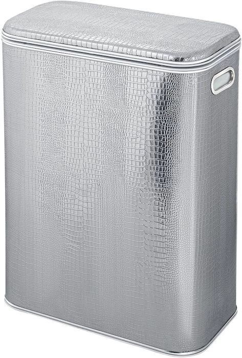 

Корзина для белья малая, серебро хром Geralis Croco KHH-M