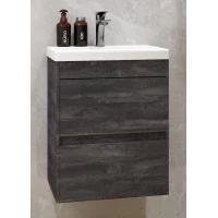 Тумба под раковину Art&Max Family-M Family-M-400-2C-SO-IS 39,6 см, подвесная, железный камень