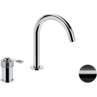 Смеситель для раковины Remer Atelier AL57CFP без донного клапана, черный хром матовый