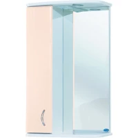 Зеркальный шкаф 50x72 см бежевый глянец/белый глянец L Bellezza Астра 4614906002073