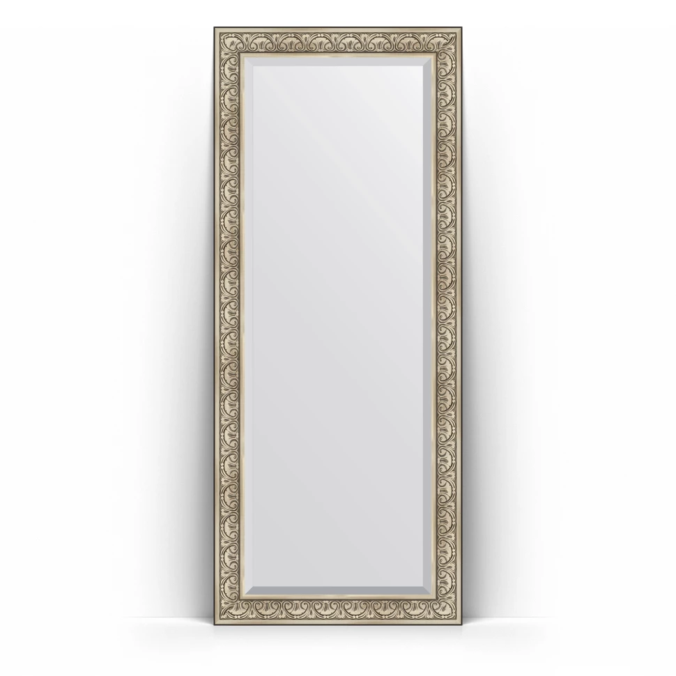 Зеркало напольное 85x205 см барокко серебро Evoform Exclusive Floor BY 6134 зеркало 80x110 см барокко серебро evoform exclusive by 3476