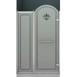Изображение товара душевая дверь распашная cezares retro 120 см матовое с прозрачным узором retro-a-b-11-120-pp-cr-r