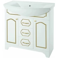 Тумба белый глянец золотая патина 72,1 см Bellezza Тиффани 4630512110384