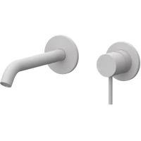 Смеситель для раковины Remer X Style X15PBO встраиваемый, без донного клапана, белый матовый