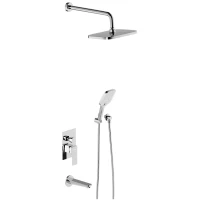 Душевой комплект Damixa Gala 953510000 со смесителем, 300x210 мм, хром