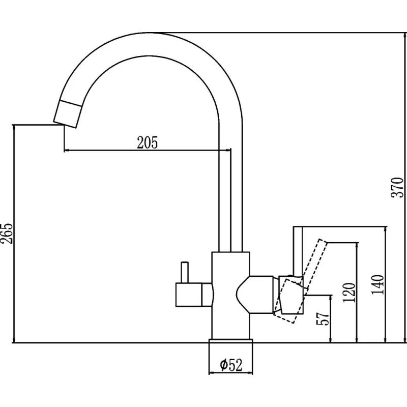 Смеситель для кухни с подключением к фильтру Savol S-L1802C