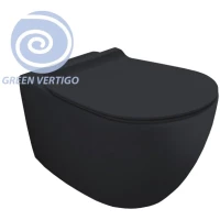 Унитаз подвесной Simas Vignoni VI18VERT antracite matt безободковый, торнадо, антрацит матовый