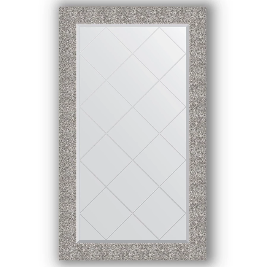 Зеркало 76x131 см чеканка серебряная Evoform Exclusive-G BY 4238 зеркало с гравировкой в багетной раме чеканка серебряная 90 мм 86x86 см