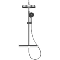 Душевая система AQUAme AQM8010CR 300 мм, со смесителем, хром