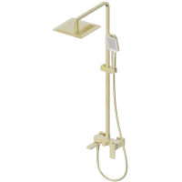 Душевая система Wonzon & Woghand Cube 2.0 WW-88047068-BG 300 мм, со смесителем, золотой матовый