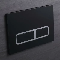 Кнопка смыва Veconi Flush V13 FLV13-BC для инсталляции, черный матовый/хром/черный матовый