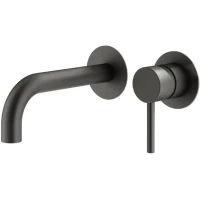 Смеситель для раковины Plumberia Selection IXO KITXO1135GR210 встраиваемый, без донного клапана, графит