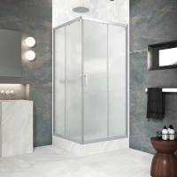 Душевой уголок Vegas Glass ZA Protec h1900 95 07 10 95x95 см, профиль матовый хром, стекло сатин