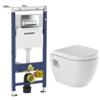 Комплект подвесной унитаз Sanindusa Sanibold 137932004 + система инсталляции Geberit 458.125.21.1