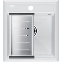 Кухонная мойка Paulmark Stepia PM114651-WH+A375-BS 46x51 см, белый