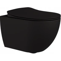 Унитаз подвесной Creavit Free FE322-00SM00E-0000 безободковый, с функцией биде, черный матовый