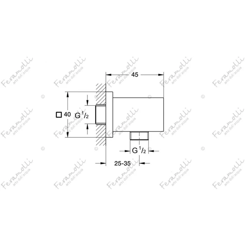 Подключение для душевого шланга Feramolli Tropicale CL202