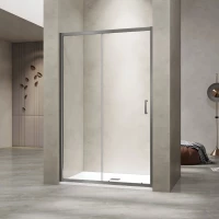 Душевая дверь RGW PA-114Gr Passage 030811414-110 140 см, профиль оружейная сталь матовый, стекло прозрачное