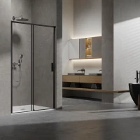 Душевая дверь Vincea Slim VDS-6SL130CLB 130 см, профиль черный матовый, стекло прозрачное