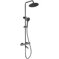 Душевая система Wonzon & Woghand Stay 1 WW-B3051-A1-BGG 230 мм, с термостатом, темный графит матовый