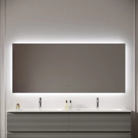 Зеркало Sancos Square 2.0 SQ2.1600 160x80 см, с LED-подсветкой, сенсорным выключателем, диммером