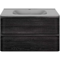 Тумба с раковиной черное дерево 79,4 см Vincea Vico VMC-2V800CN + VCB-2VP800G