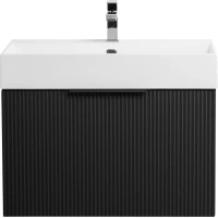 Тумба под раковину Cezares Premium 55437 70,4 см, подвесная, Plisse Nero Opaco
