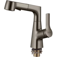 Смеситель для раковины D-Lin D158374-S с выдвижным изливом, графит