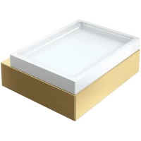 Мыльница Boheme Qubic 10723-MG настенная, золотой матовый