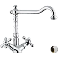 Смеситель для кухни Emmevi Deco Old 12617/BO золотой/белый