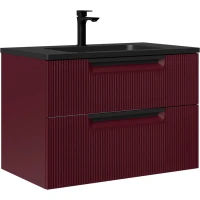 Тумба под раковину Equil Aster tpASTER80.2Y-44 79,2 см, подвесная, бордовый матовый