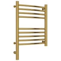 Полотенцесушитель электрический 500x400 золотой МЭМ левый, перемычка выгнутая Сунержа Богема 3.0 03-5802-5040