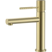 Смеситель для раковины GID Edessa SS070-GB-K без донного клапана, золотой матовый
