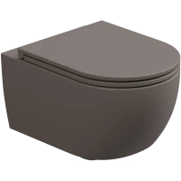 Унитаз подвесной GSG Like LKWCSOEC029 безободковый, торнадо, коричневый матовый