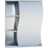 Зеркальный шкаф 55x70 см белый глянец Санта Волна 101010