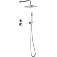 Душевой комплект GID Edessa L070-CH-VD2 250 мм, со смесителем, хром