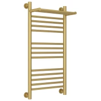 Полотенцесушитель водяной 800x400 золотой матовый Сунержа Богема с полкой+ 032-0223-8040