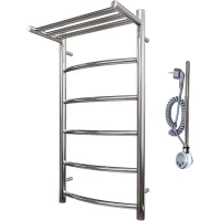 Полотенцесушитель электрический Point Афина с полкой П5 PN04148PE 800x432, ТЭН левый/правый, хром